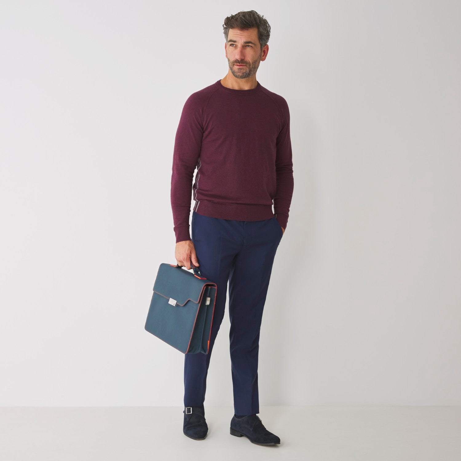 The Classic Briefcase - Petrol