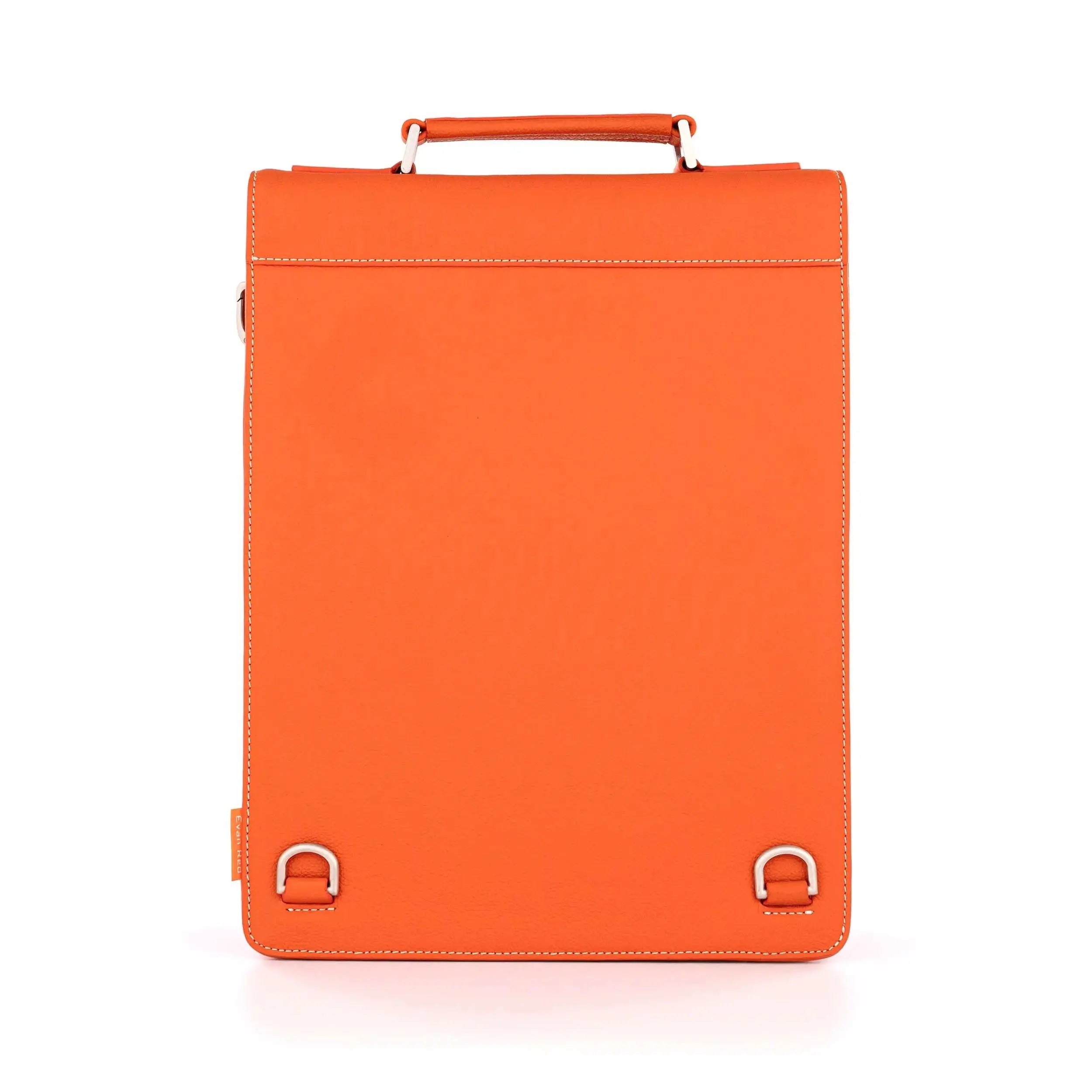 Dutch Orange Leather Backpack Evan Red