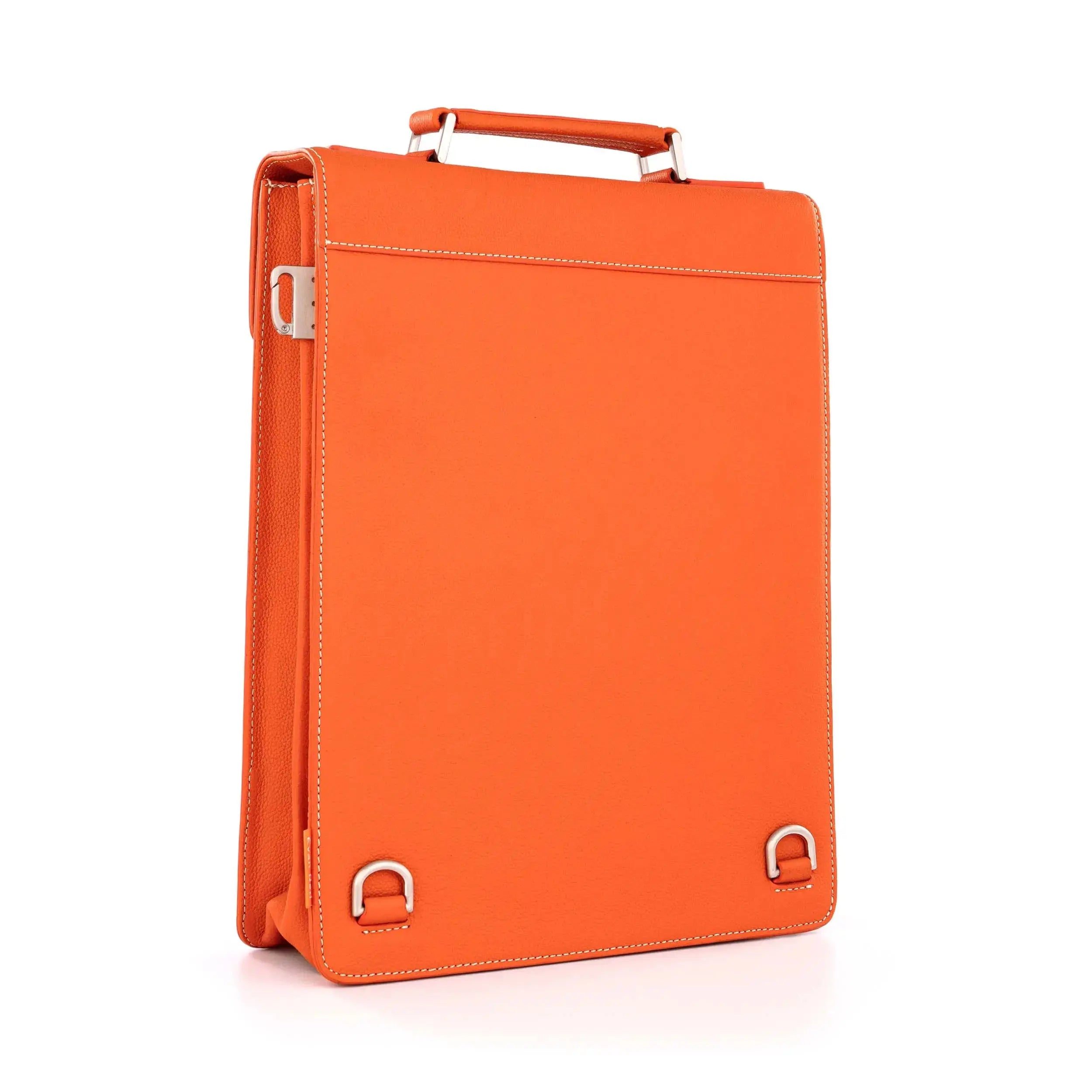 Dutch Orange Leather Backpack Evan Red