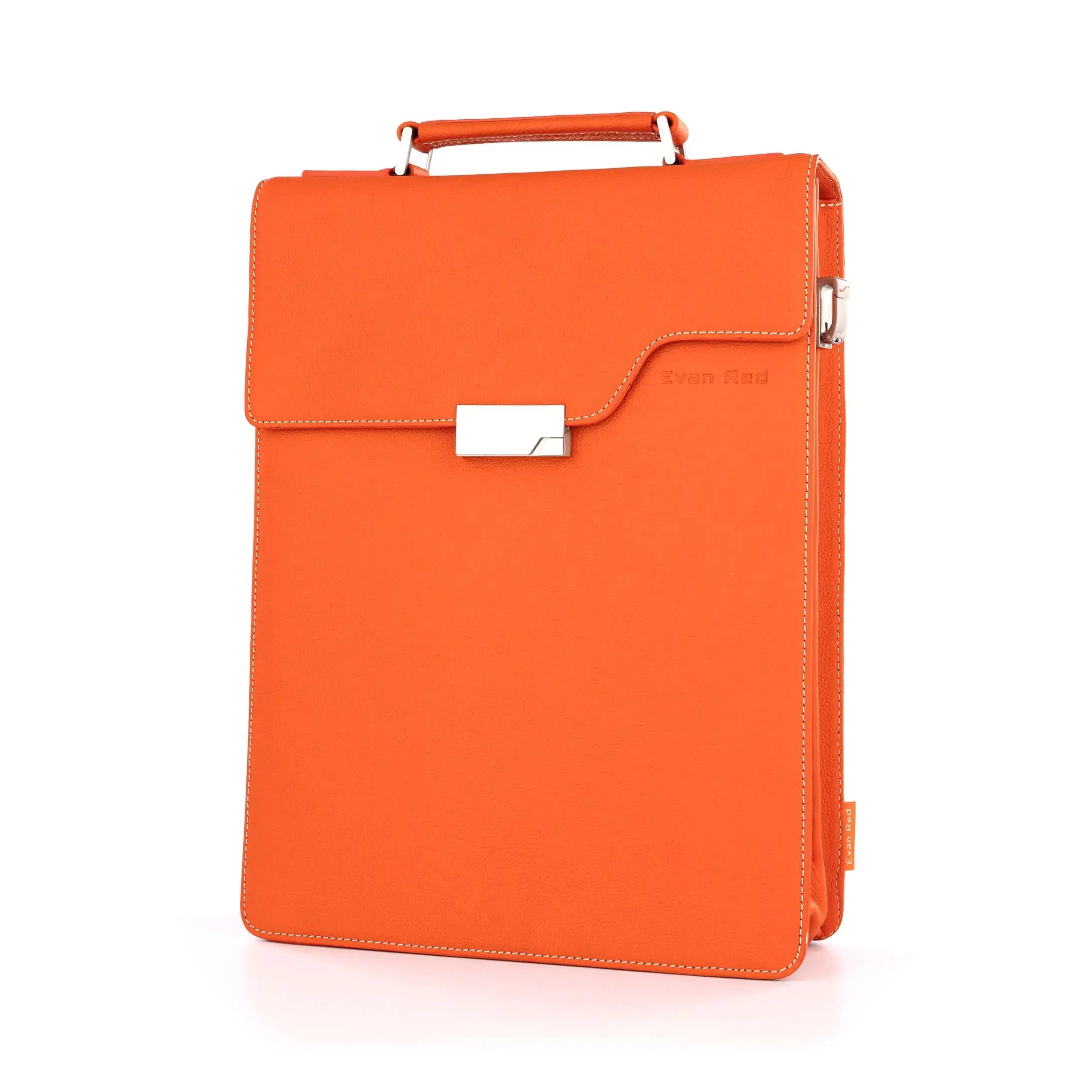 Dutch Orange Leather Backpack Evan Red