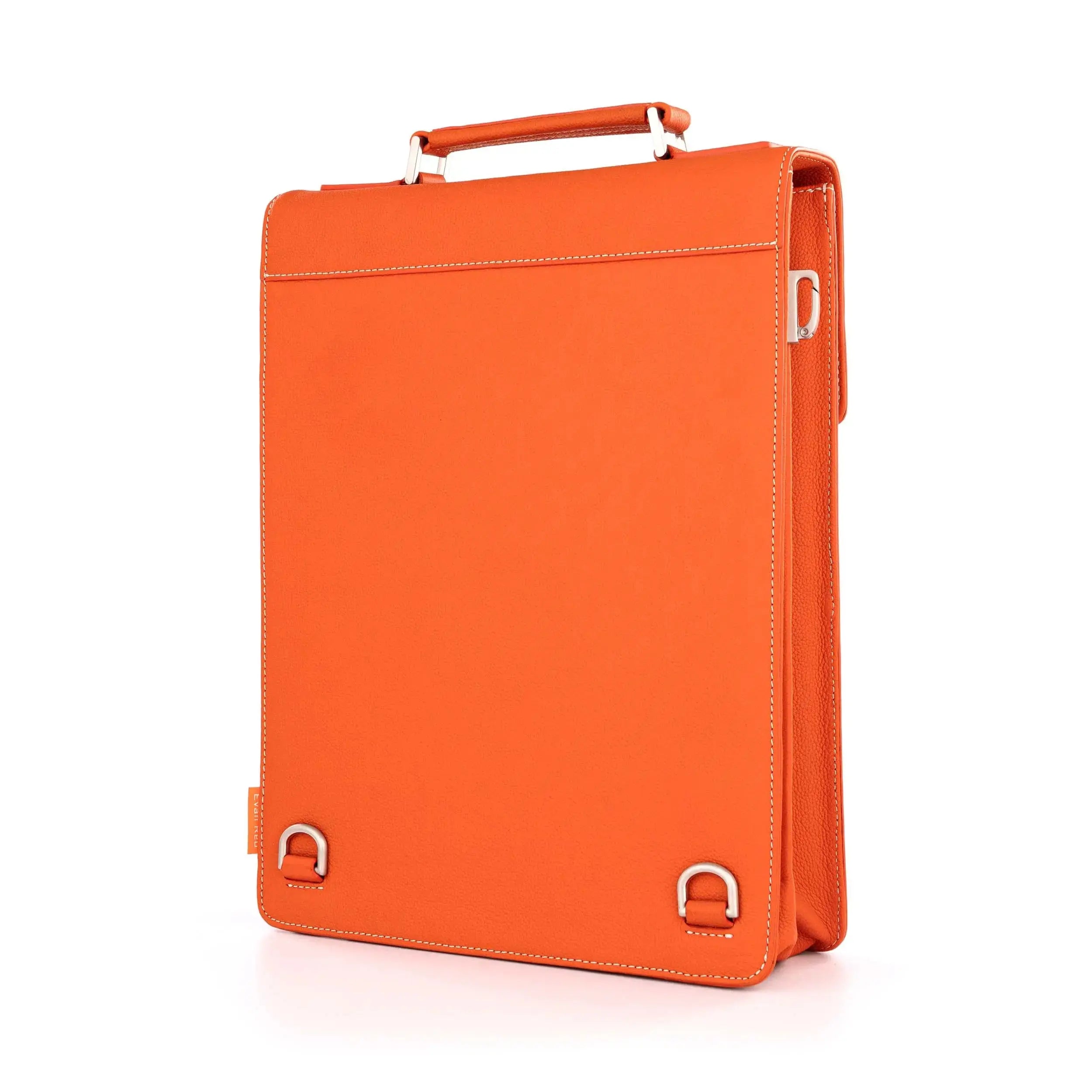 Dutch Orange Leather Backpack Evan Red